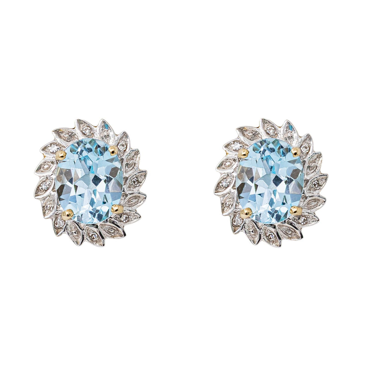 Boucles d'oreilles Puces Or jaune Topaze