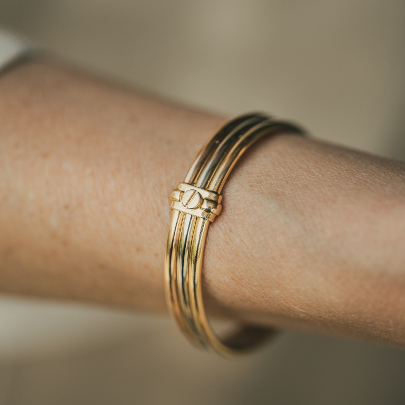 Bracelet Jonc CARTIER Trinity en or blanc, or jaune et or rose