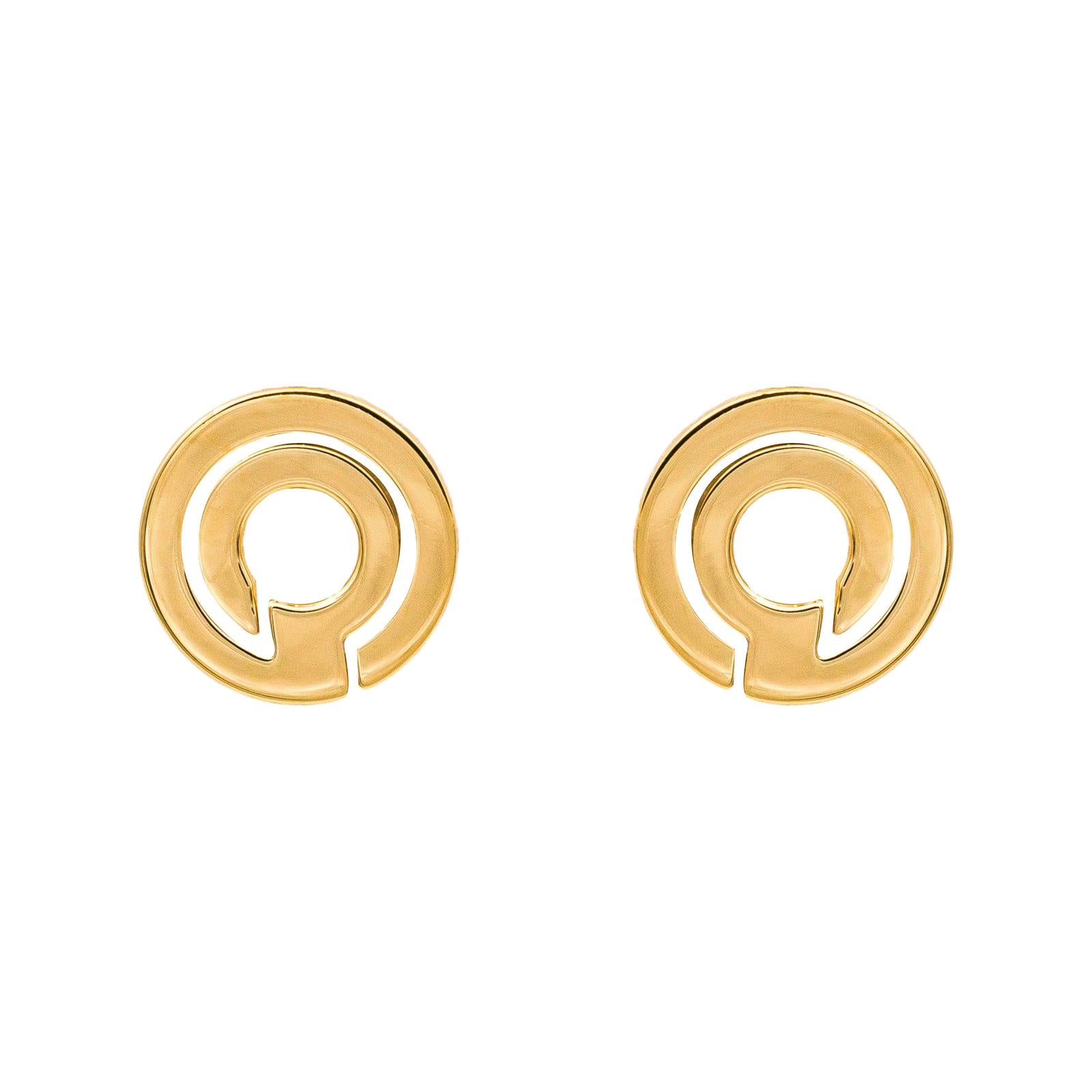 Dinh Van Boucles d'oreilles  Seventies Or jaune