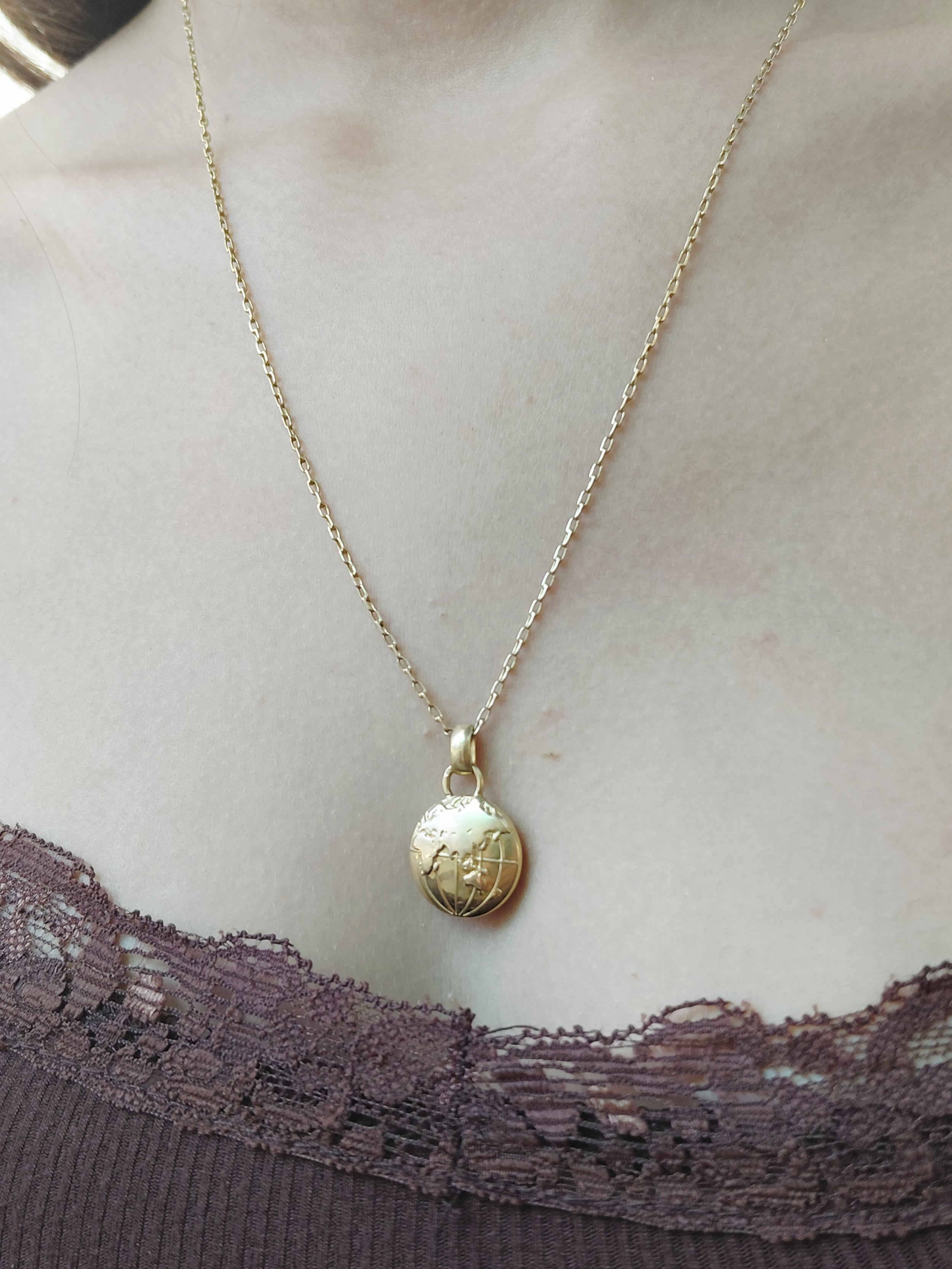 Yellow Gold Globe Pendant