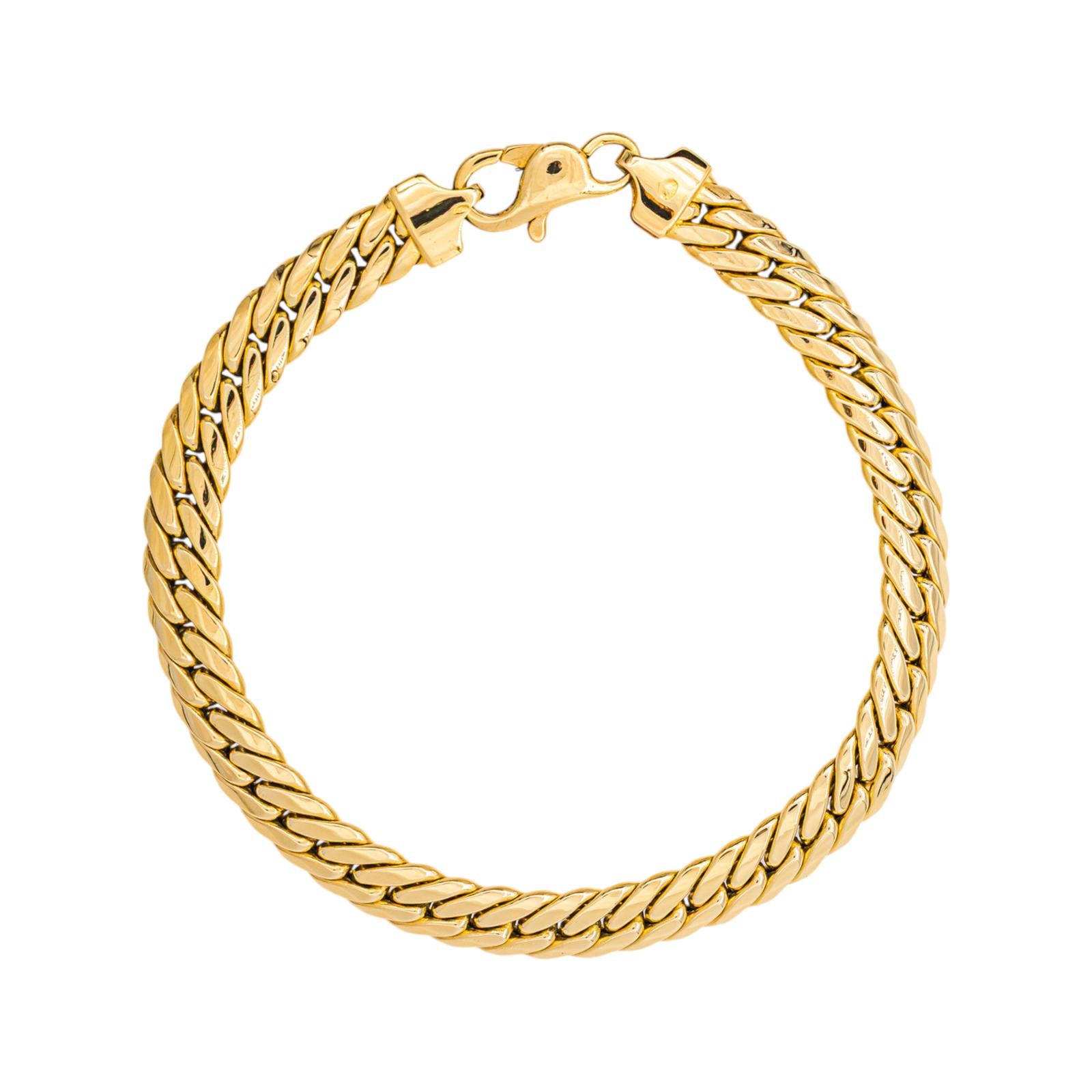 Yellow Gold English Link Bracelet