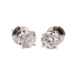 Puces d'oreilles diamants de 1cts H/SI2
