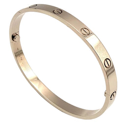 CARTIER "Love" Bangle Bracelet in White Gold