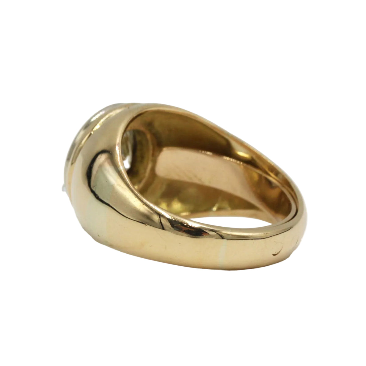 Yellow Gold and Diamond Signet Ring