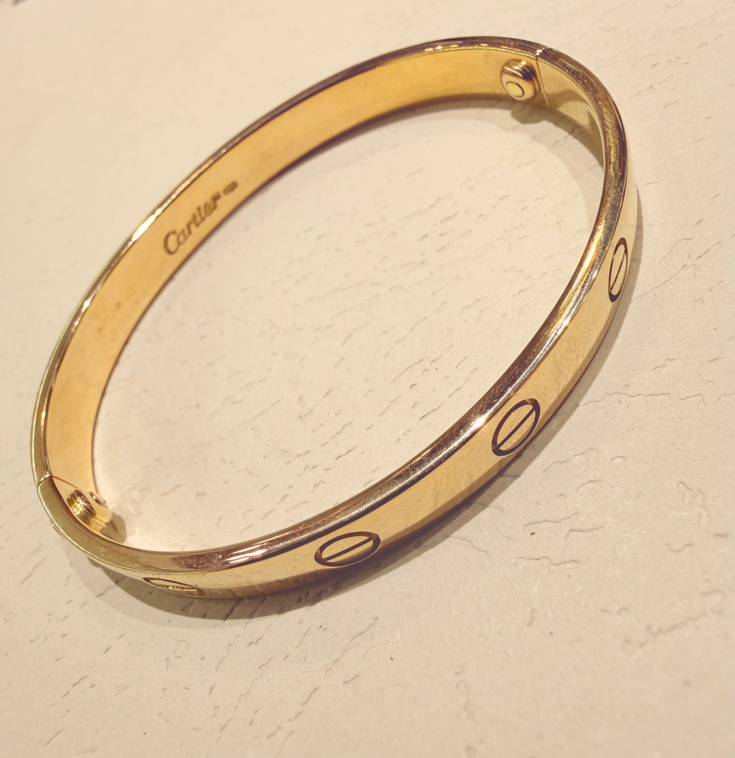 CARTIER "Love" Yellow Gold Bangle Bracelet