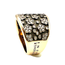 PASQUALE BRUNI "Ricami" Headband Ring in Rose gold, black gold and diamonds