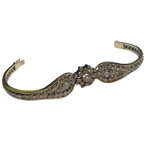 VINTAGE 18K Gold Bracelet with Diamonds, Approx. 6.50–7 CTS