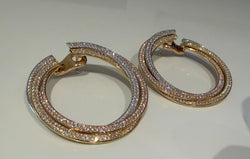 Boucles d’oreilles Clips CARTIER Trinity en or blanc, or jaune, or rose et diamants