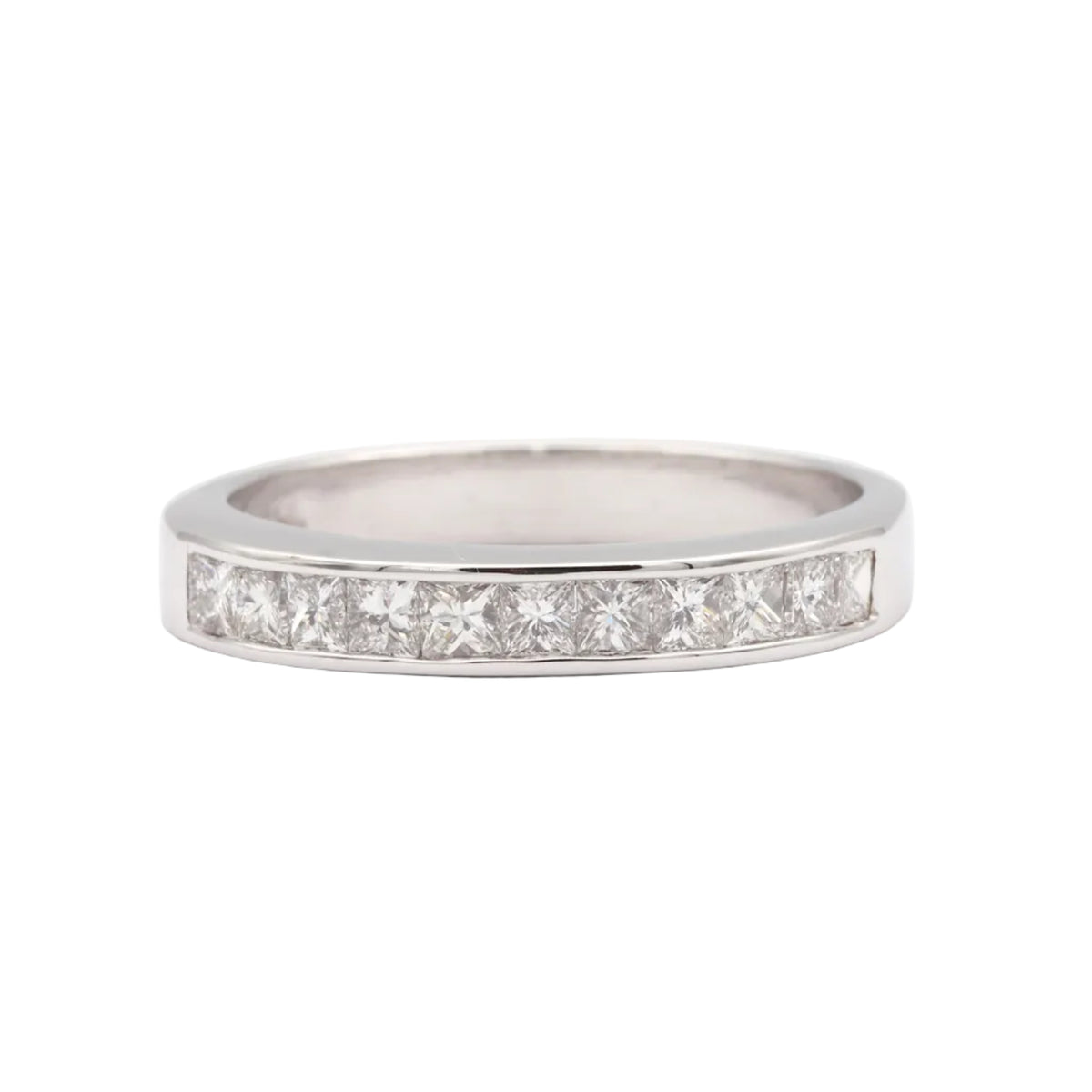 White Gold and Diamond Wedding Band