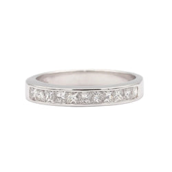 White Gold and Diamond Wedding Band