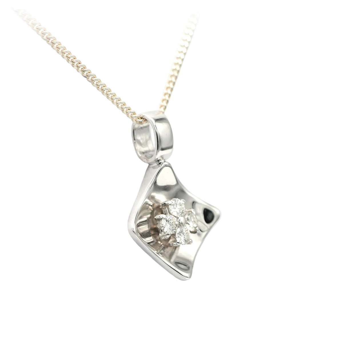 White Gold and Diamond Pendant