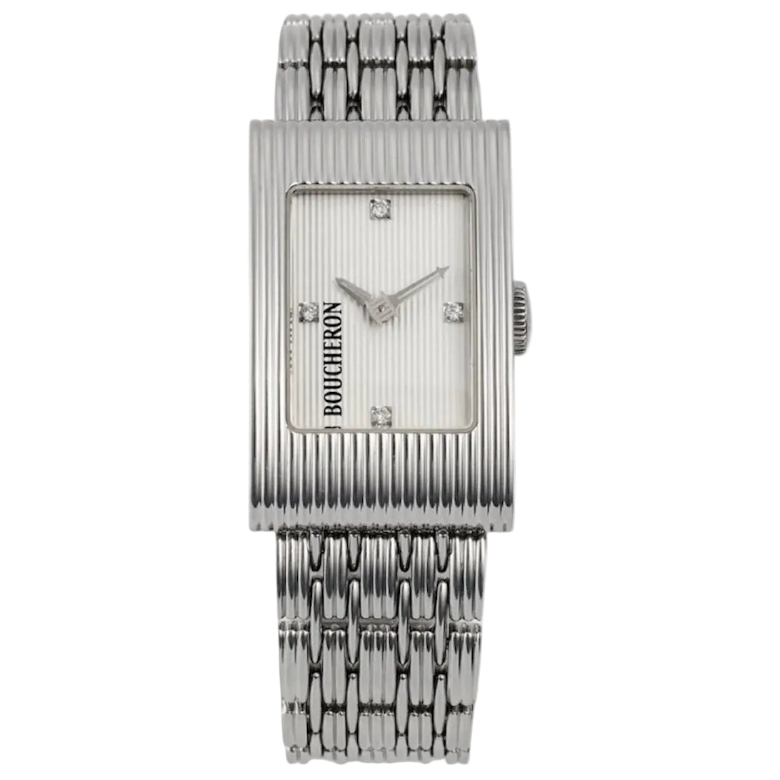 BOUCHERON "Reflet" Watch in Steel and Diamonds