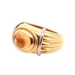 BOUCHERON "Jaipur" Yellow Gold and Citrine Bangle Ring