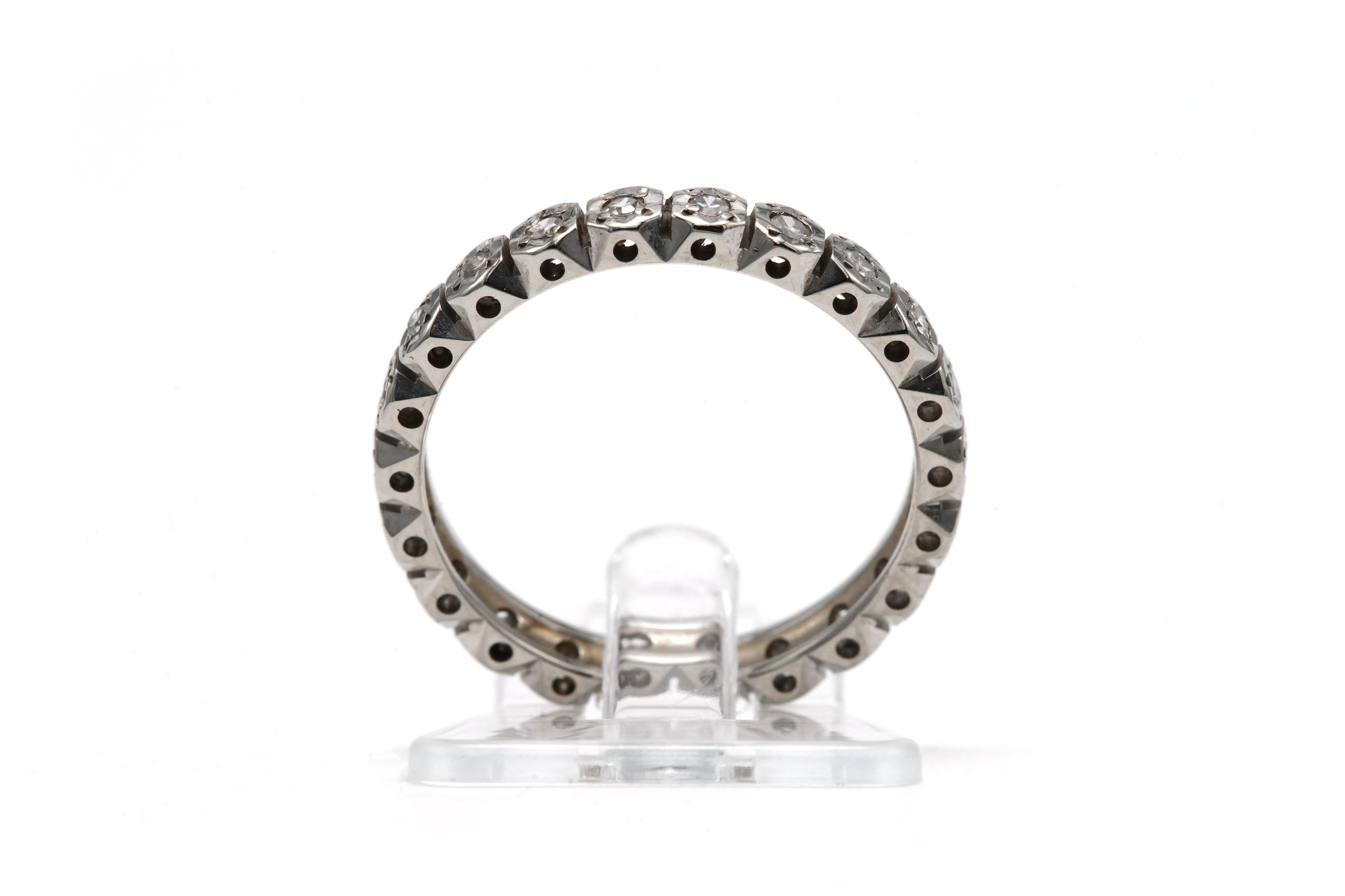 Bague Alliance en or blanc et diamants