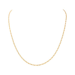 Yellow Gold Alternating Link Necklace