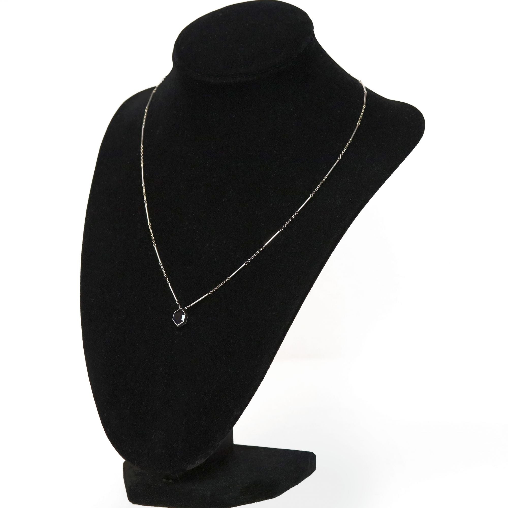White Gold and Sapphire Pendant Necklace