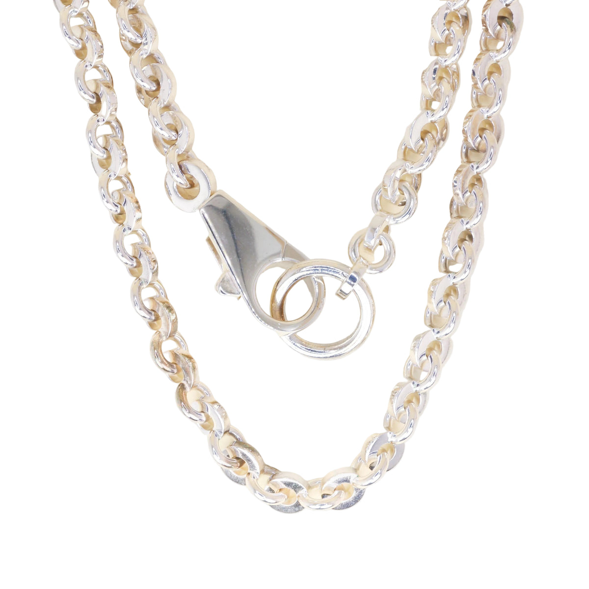 HERMÈS "Voltige" Long Necklace in Silver