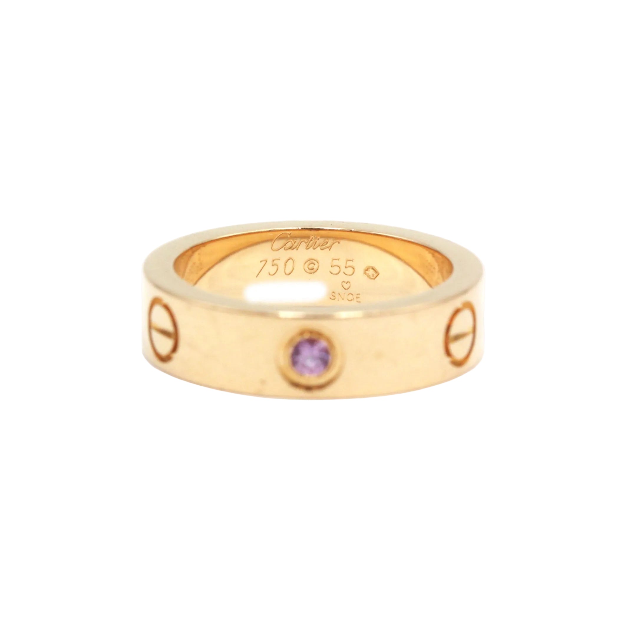 CARTIER "Love" Wedding Band in Rose gold and Sapphire