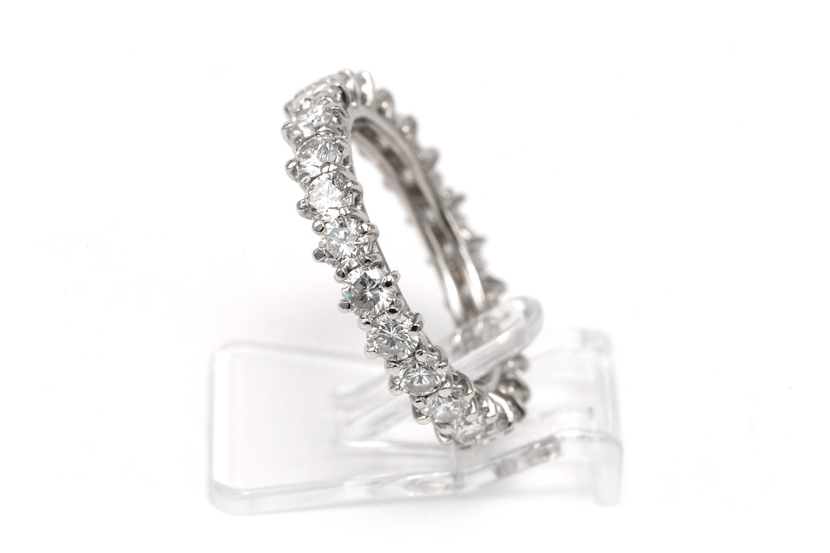 White Gold and Diamond Wedding Band