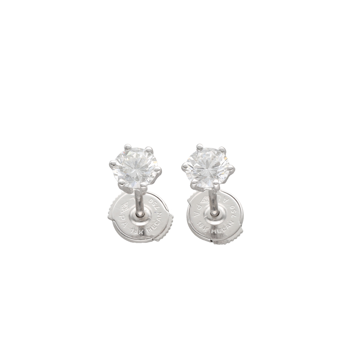 White Gold and Diamond Stud Earrings