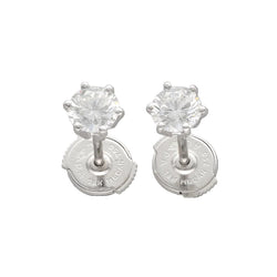 White Gold and Diamond Stud Earrings