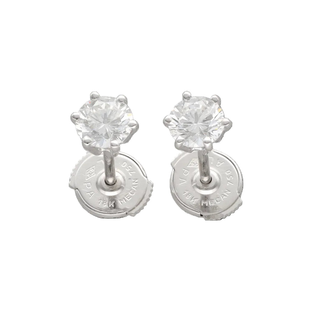 White Gold and Diamond Stud Earrings