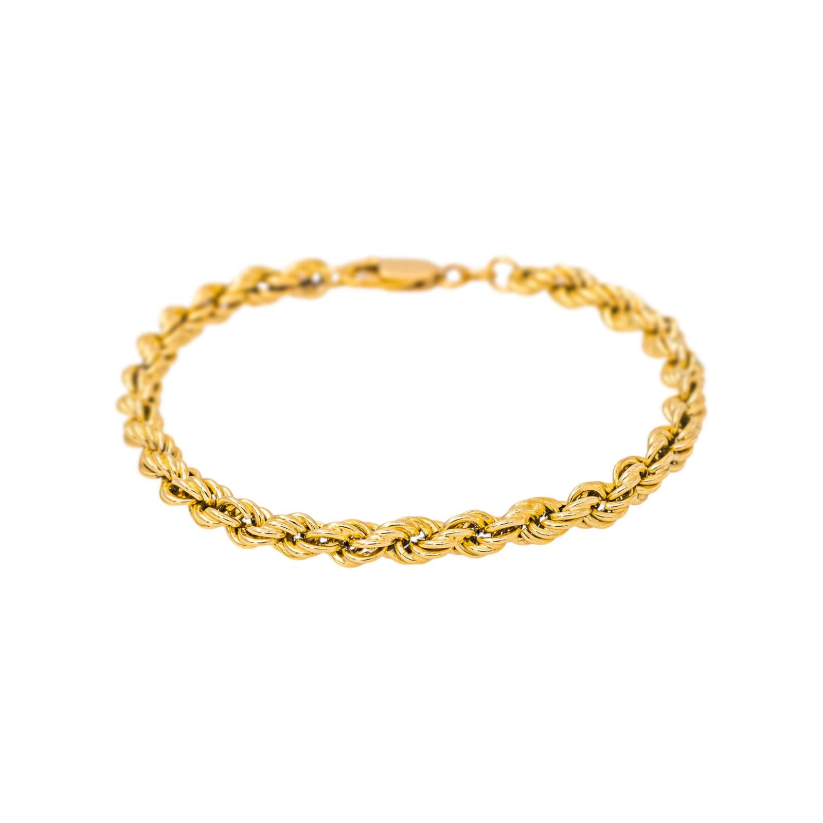 Bracelet Maille Corde Or jaune
