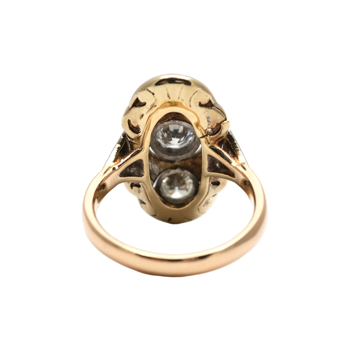 Trilogy Ring in White gold, Yellow gold, and Diamonds