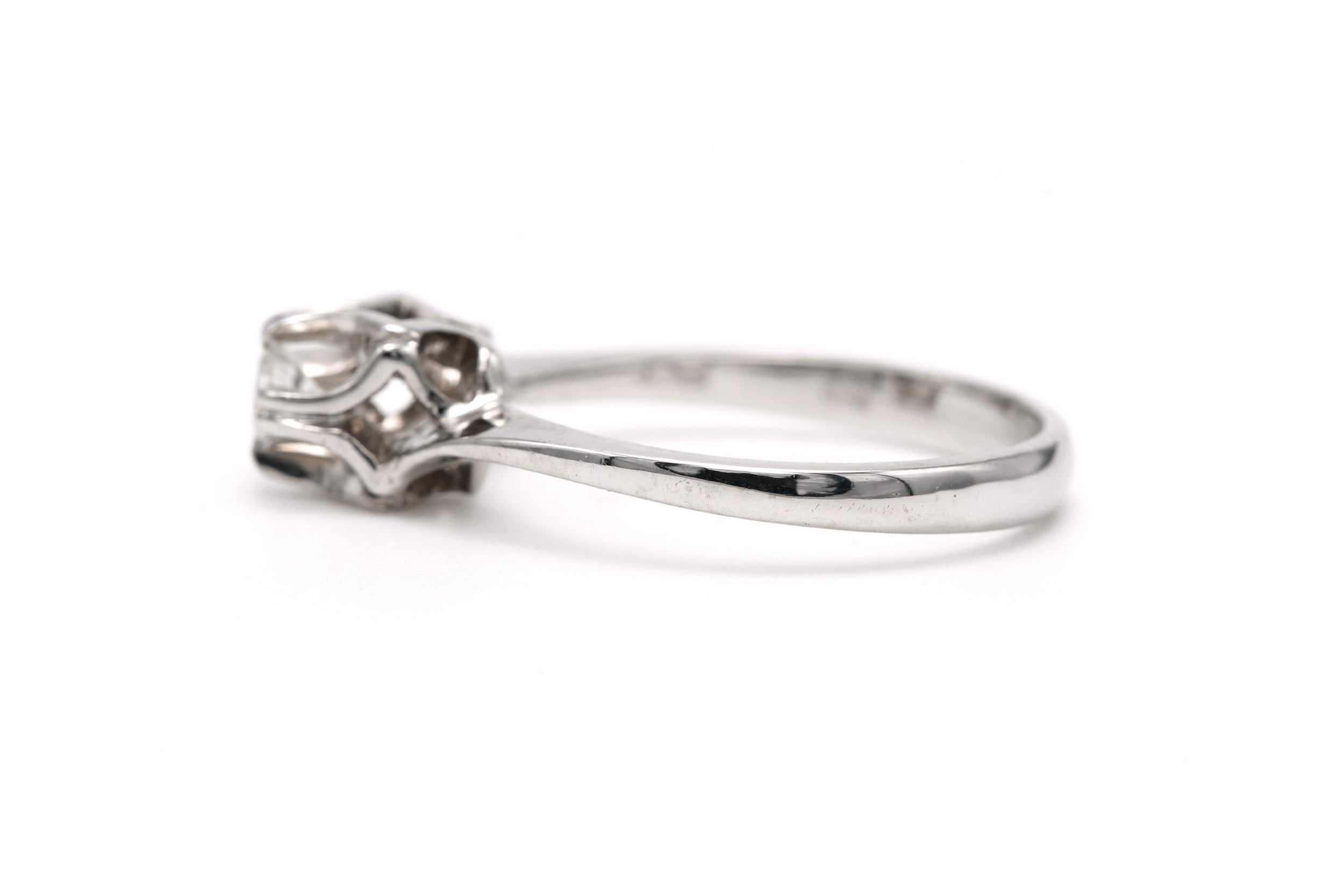 Bague Solitaire en or blanc et diamant