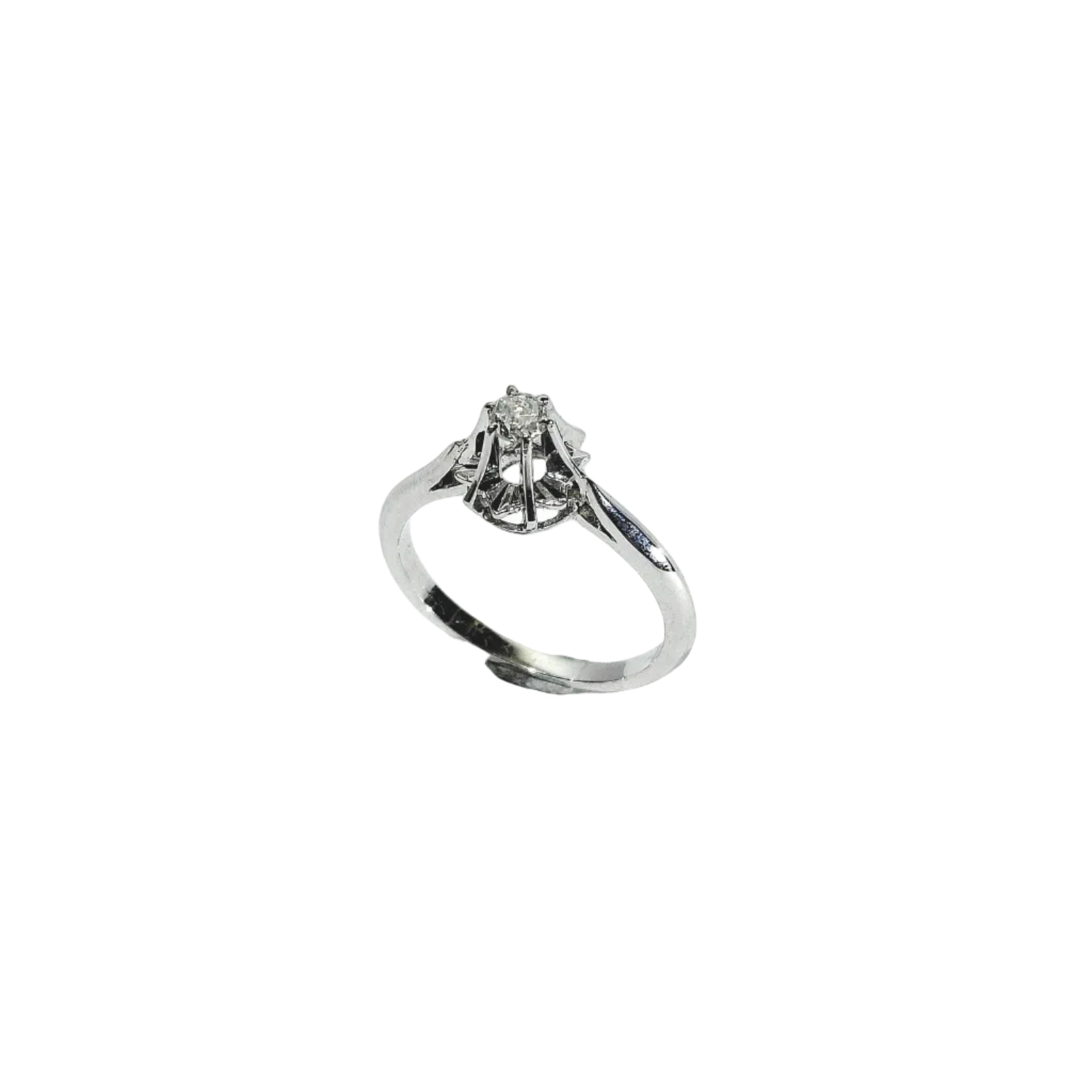 Bague Solitaire en or blanc et diamant