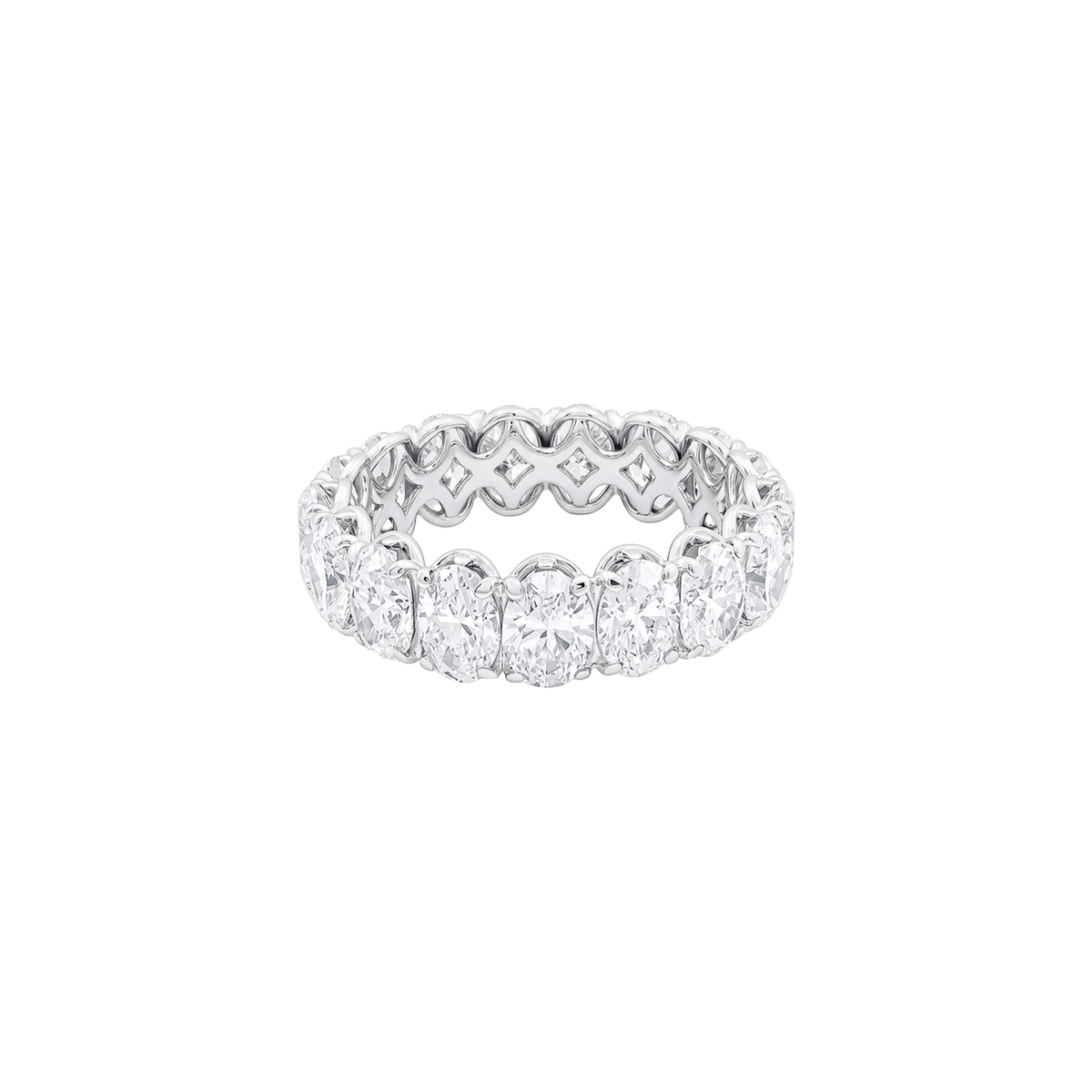 White Gold and Diamond Wedding Band
