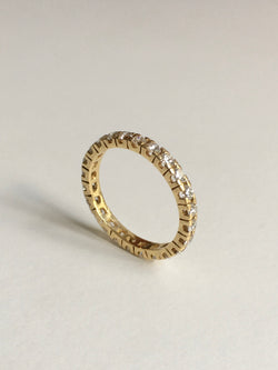 Yellow Gold and Diamond Wedding Band