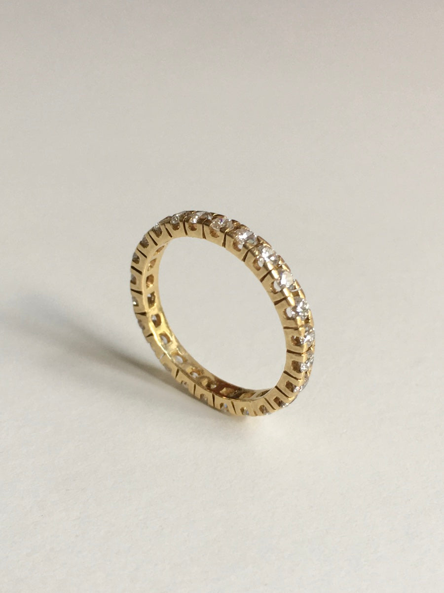 Yellow Gold and Diamond Wedding Band