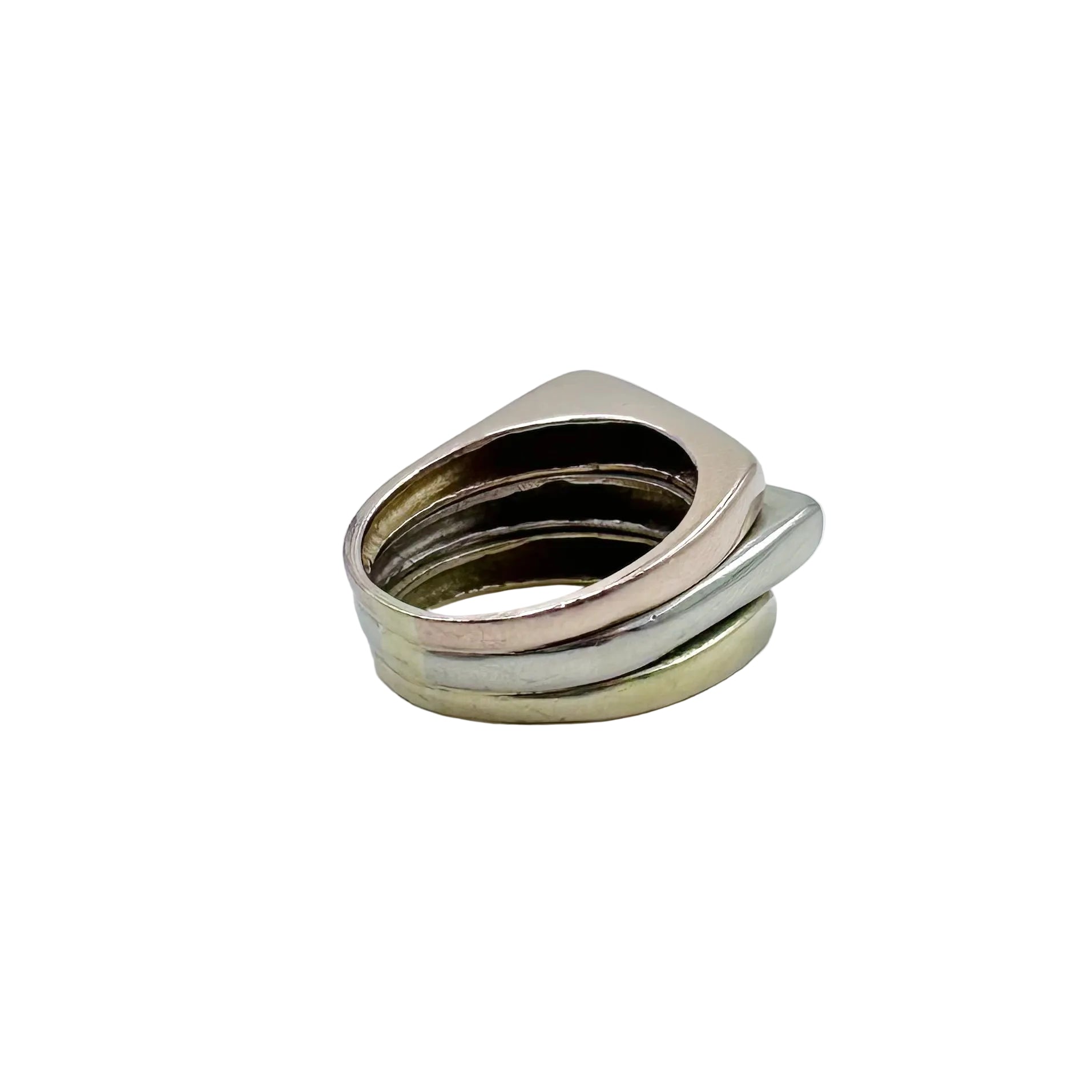 Three-Tone Gold Cocktail Ring
