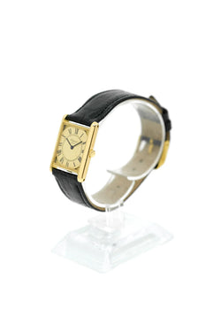 Montre CHOPARD Tank en or jaune et cuir
