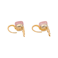 Pomellato Nudo Earrings, Rose gold with Rose Quartz