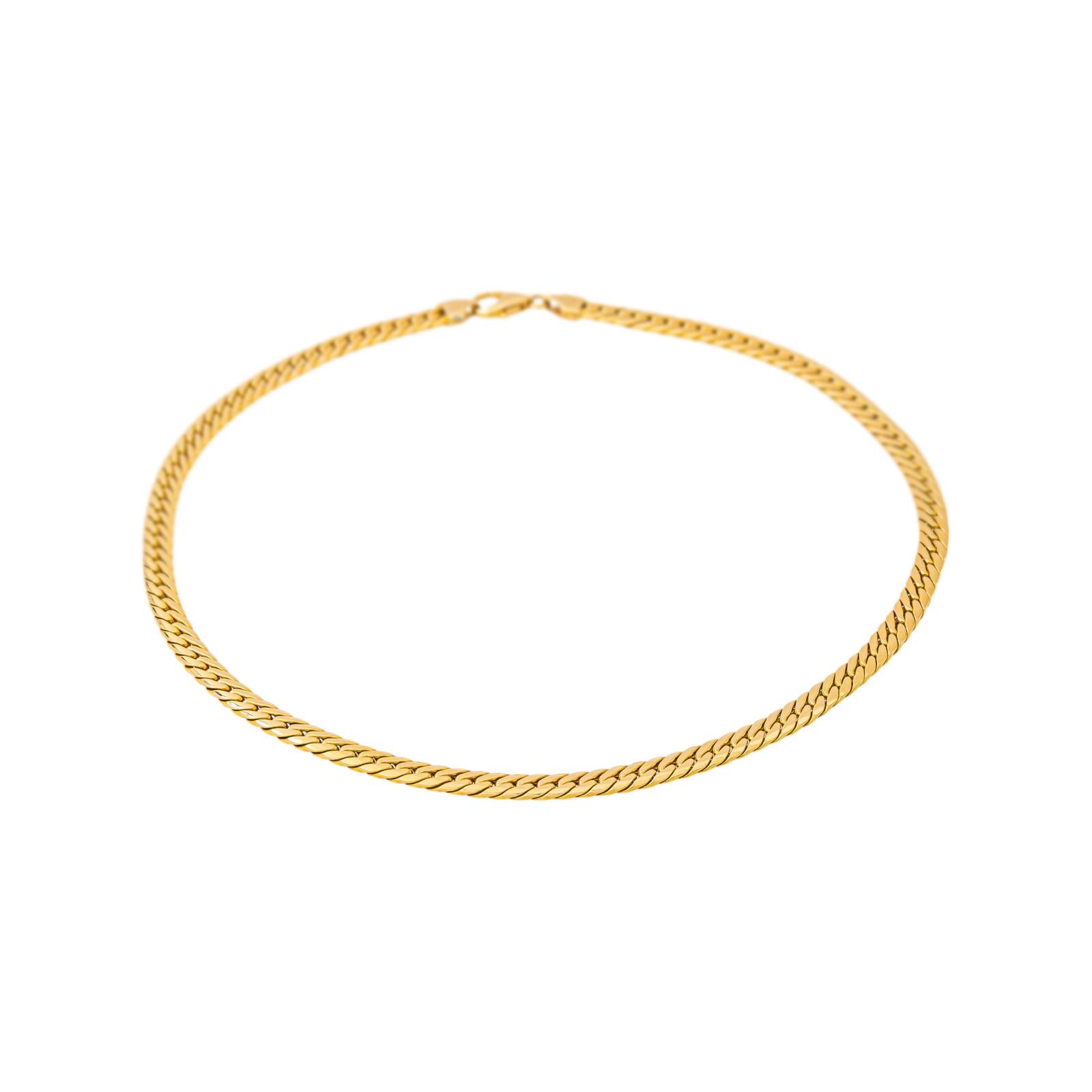 Yellow Gold Curb Chain Necklace
