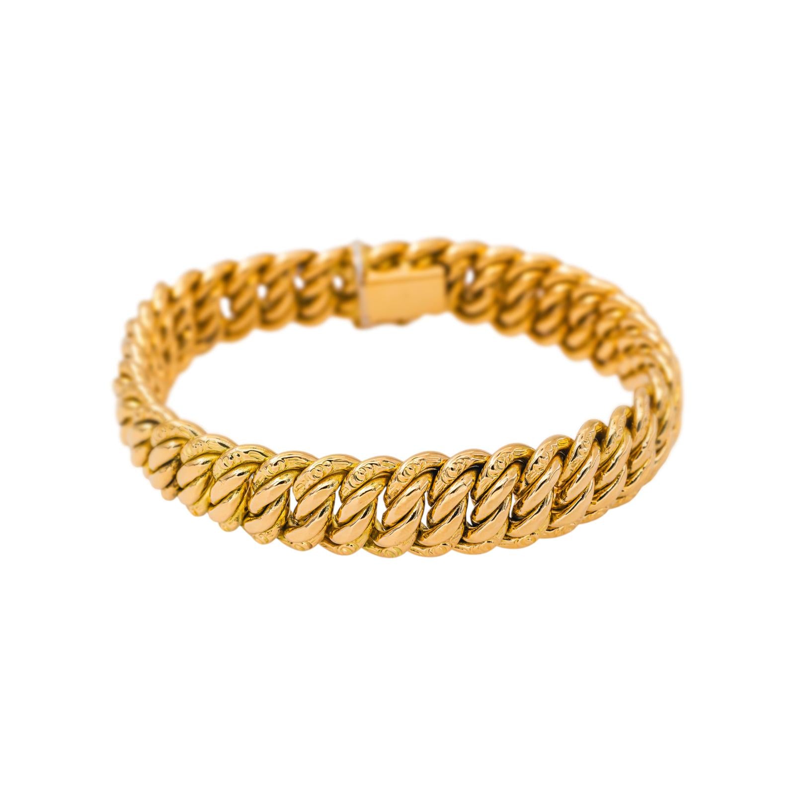 Bracelet Maille américaine Or jaune