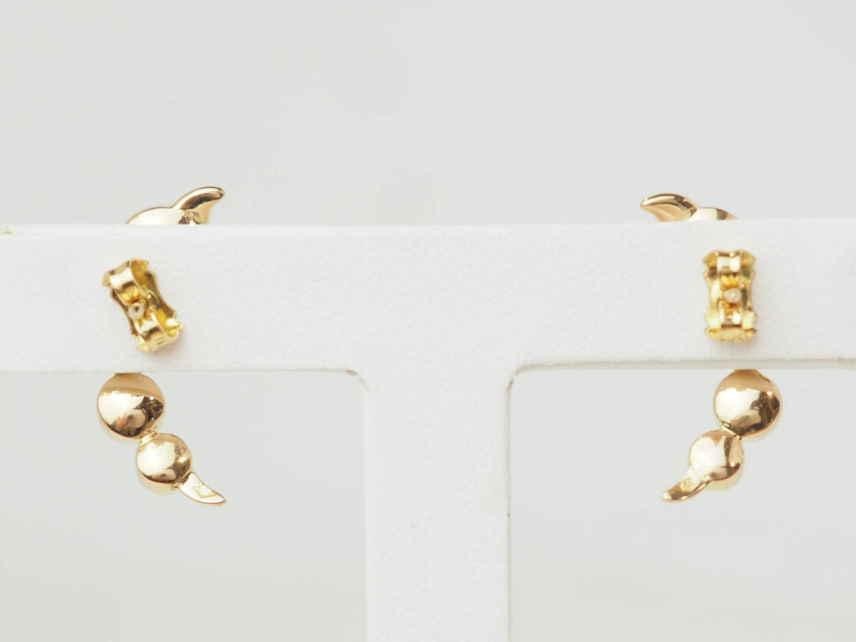 Yellow Gold and Garnet Earrings
