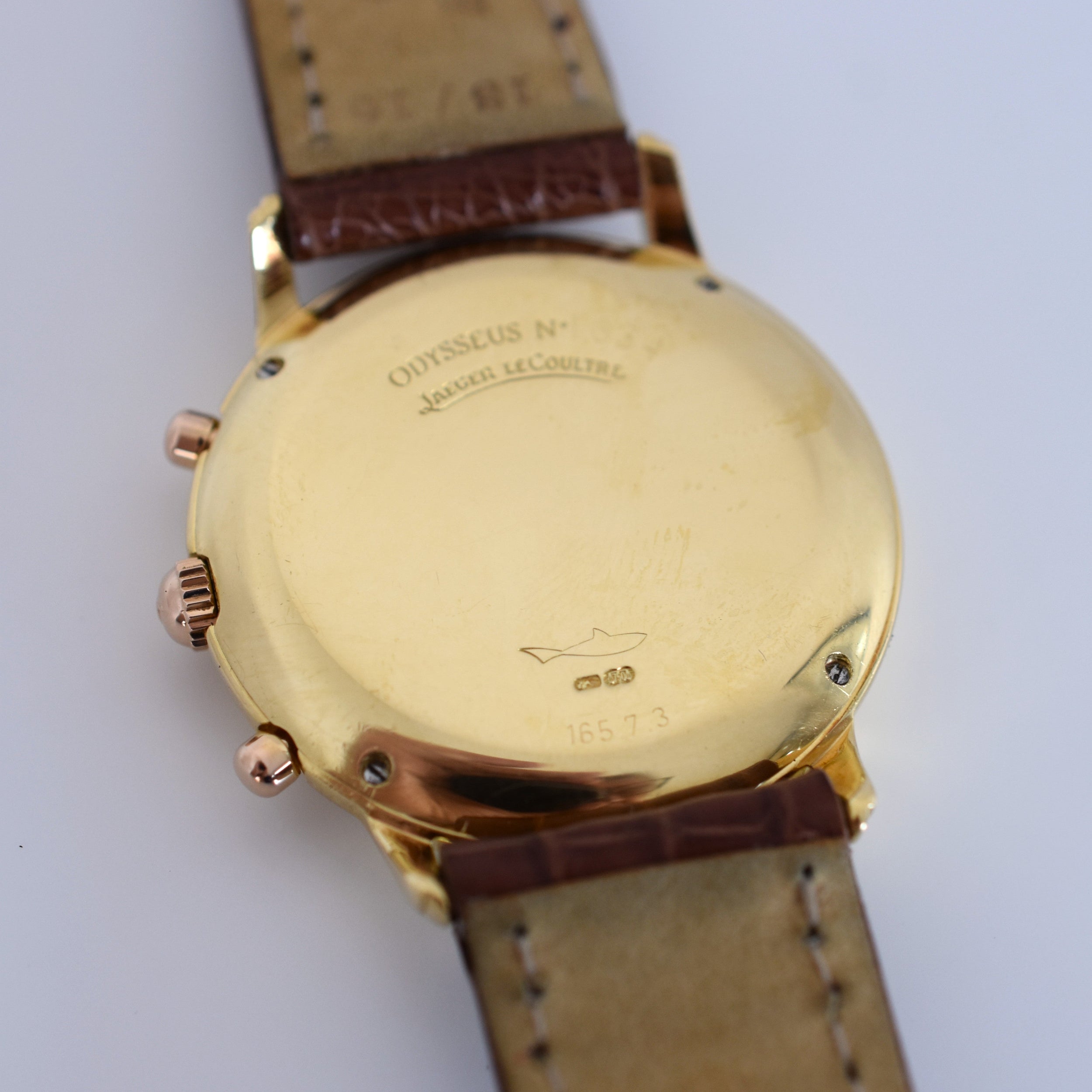 JAEGER-LECOULTRE "Odysseus" Watch in Yellow gold, Rose gold and leather