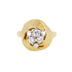 Yellow Gold and Diamond Dome Ring
