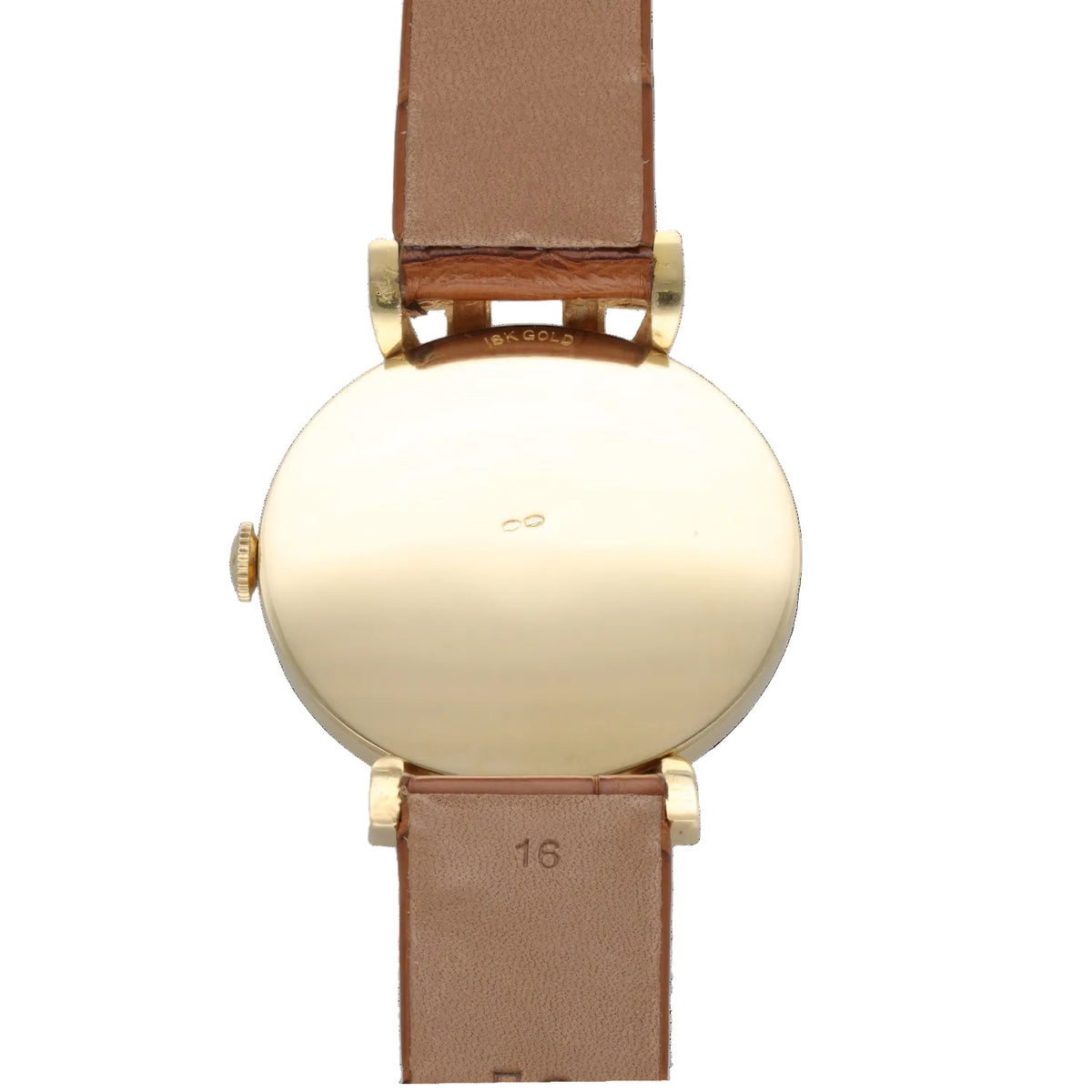 LECOULTRE watch in yellow gold and leather