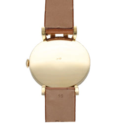 LECOULTRE watch in yellow gold and leather
