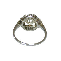 Bague Entourage en or blanc, platine et diamants