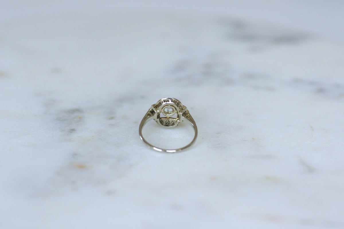 "Entourage" Ring in White Gold, Platinum, and Diamonds