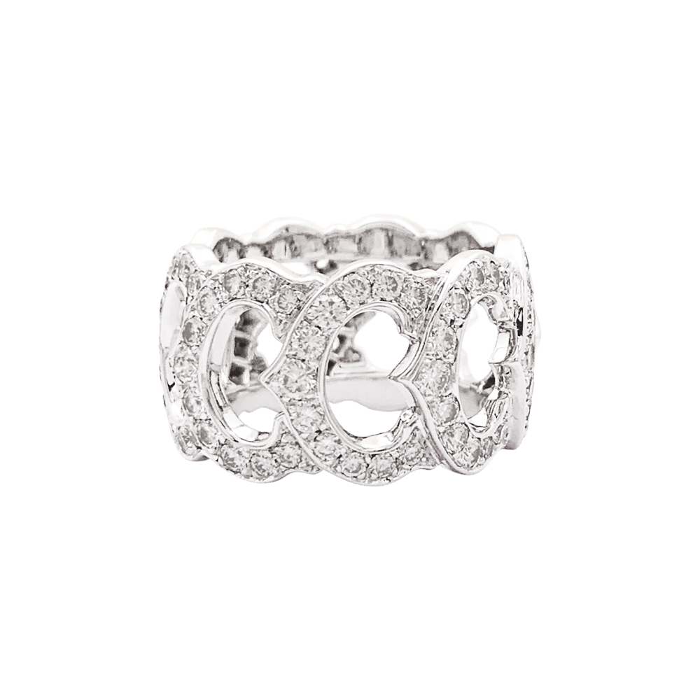 Ring Cartier, "C de Cartier", white gold, diamonds.