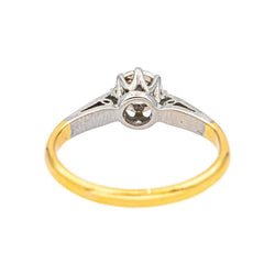 Yellow Gold Solitaire Diamond Ring