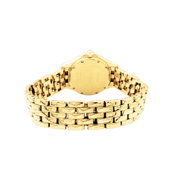 Montre Femme CARTIER, "Cougar", or jaune, index diamants.