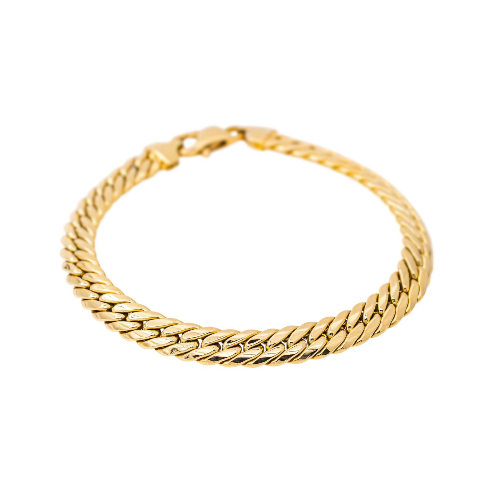 Yellow Gold English Link Bracelet