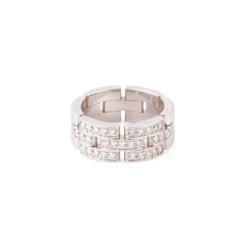 CARTIER "Maillon Panthère" Ring in white gold and diamonds